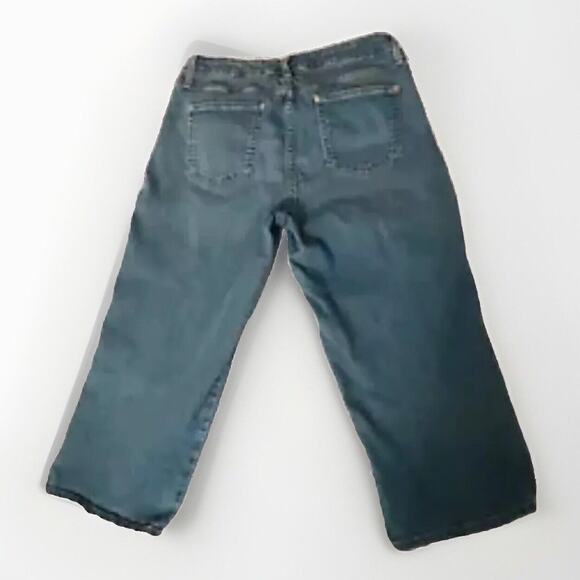 Gloria Vanderbilt Jeans Womens 10 Capri Rail Straight Stretch Faded Denim Blue - Picture 1 of 9
